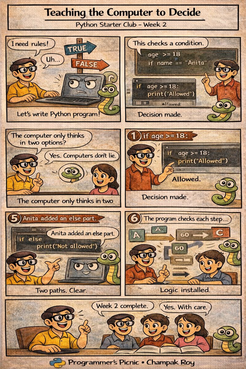 Week 2 Python Decisions Comic