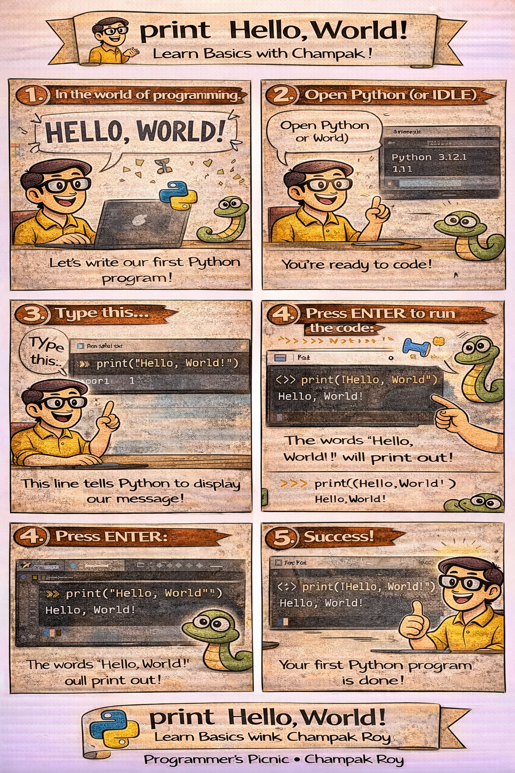 Hello World comic